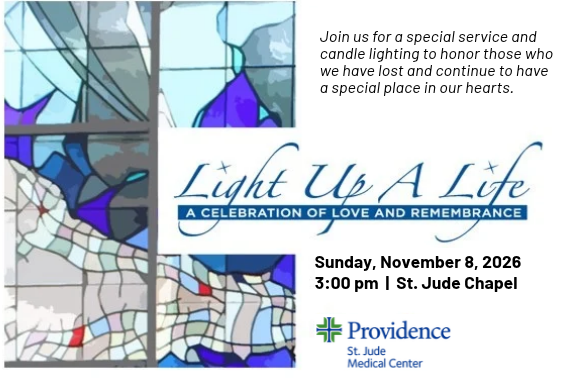 Light Up a Life Sunday November 8 at 3 p.m., St. Jude Chapel